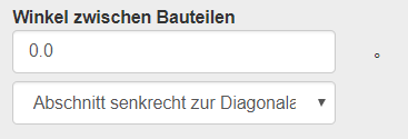 1. Winkel zwischen den Bauteilen