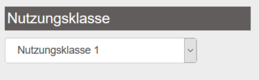 1. Eingabe der Nutzungsklasse