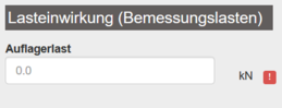 3. Eingabe der Bemessungslast